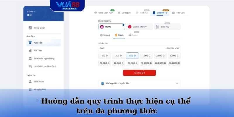 Hướng dẫn quy trình thực hiện cụ thể trên đa phương thức